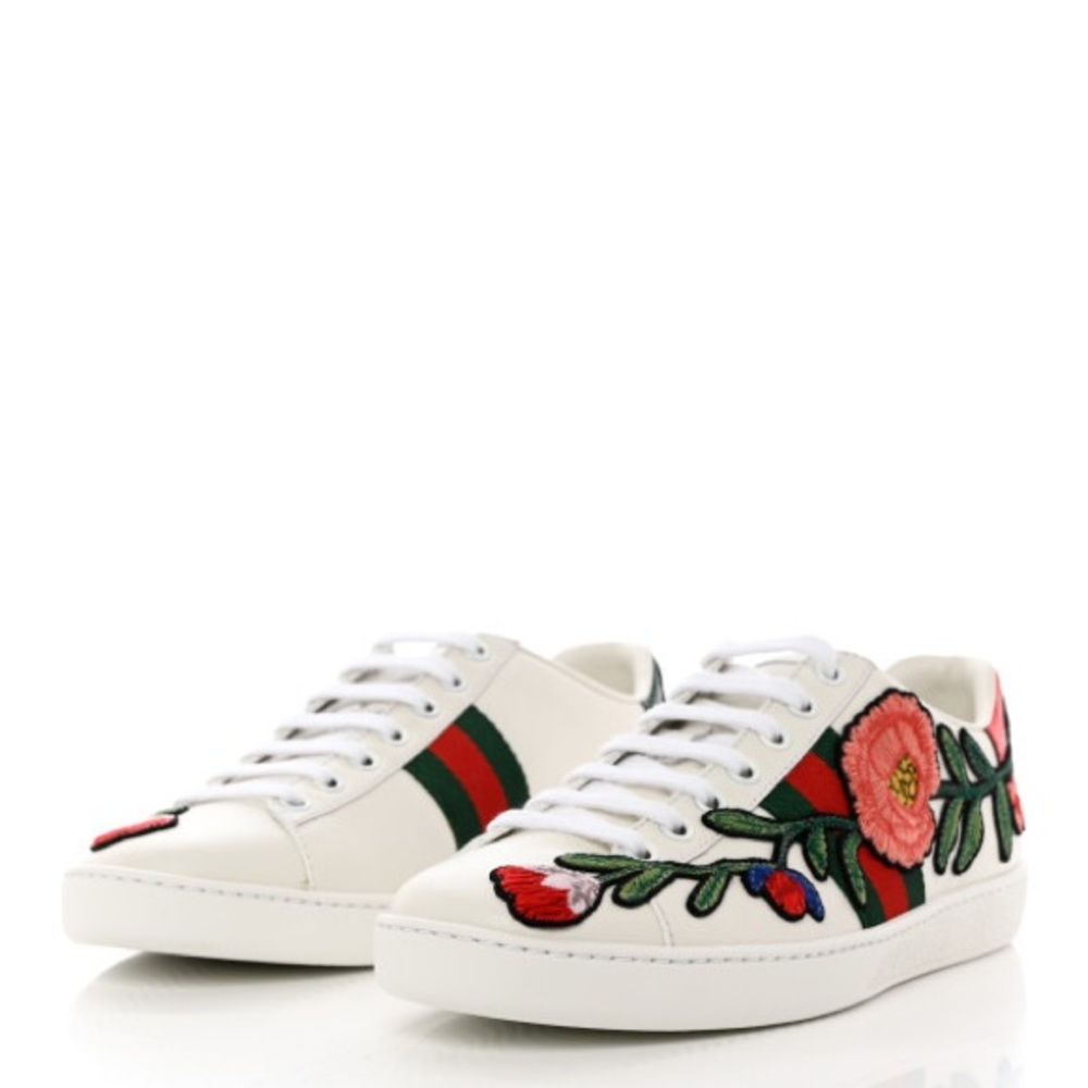 Gucci Floral Embroidered Ace Sneakers